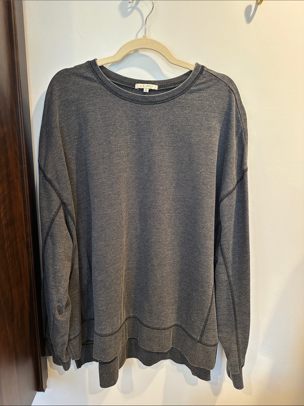 Z Supply Charcoal Crewneck Sweatshirt